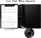 Tashkummy 360° Pivotable 3 Ring Binder, Upgraded Foldable Binders 1 inch 6 Pack, Thin Small Three Ring Binder Fits 8.5" x 11", for Home, School and Office Binders Supplies - 6 Assorted Color