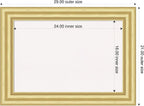 Amanti Art White Cork Board for Wall, 21x29 Vision Board with Gold Frame, Medium Corkboard Office Decor for Home Organization, Traditional Corkboard Pinboard to Display Items for Home Organization