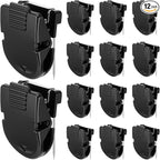 Teaaha 12 Pcs Cubicle Clips for Fabric Walls, Accessories Partition Panel Hooks Plastic Stainless Steel Cubicle Hooks for Office, Home, School, Organize Notes, Photos, Memos