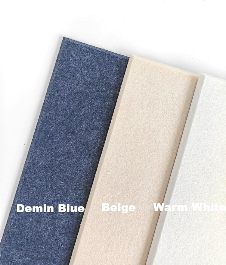 DECORITA Felt Wall Tiles | Large Cork Board Alternative | Aesthetic Felt Bulletin Board for Office, Home & Classroom | Large Cork Boards for Walls Pinboard (12-Pack) | Beige