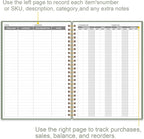 Inventory & Sales Log Book for Small Business – Inventory Ledger Book, Inventory Notebook, Order Tracker for Purchases, Sales & Reorders, 5.8" x 8.5", Green