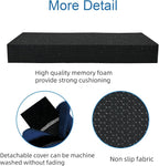 SPRING SEAON Wheelchair Armrest Covers 2 Pack Soft Memory Foam Wheelchair armrest Pads Wicking Washable for Office Transport Chair (Navy Blue)