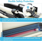 Paper Cutter 12 Inch, Heavy Duty Paper Cutter for A4 Paper, Guillotine Paper Cutter 400 Sheet Capacity, Solid Steel Construction, Beige