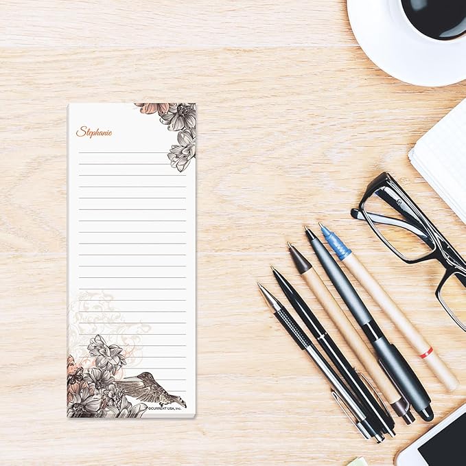 Current Hummingbird Garden Personalized Lined Shopping List Pads - Set of 3