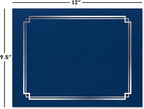 Fine Stationery Classic Elite Award Certificate Collection - Includes 25 Certificate Papers (White/Blue), 25 Heavy Linen Folders (Blue/Silver), 25 Silver Foil Seals, Laser & Inkjet Printer Compatible