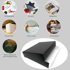 Lineco Museum Archival Storage Box, 11.75x15.25x3 in. Drop Front Design. Acid-Free with Metal Edge. Organize Photos, Pictures, Prints, Documents, Crafts, DIY. Black, 8 Pack