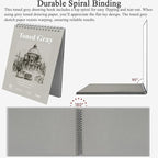 Fuxi Toned Gray Sketchbook 8x10, 60 Sheets (85lb/130gsm) Acid-Free Drawing Paper, Spiral Bound Sketch Pads for Drawing, Pencil, Charcoal, Colored Pencils & Anime Illustration.