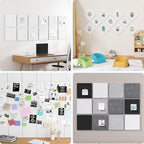 Baysola Large Cork Boards for Walls – 48" x 36" Self Adhesive Felt Wall Tiles, Ideal for Office Wall Organizing Bulletin Board, Easy to Install Cork Boards Felt Board