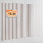 Lightomorrow Large Bulletin Board, 48 x 36 inches Felt Board Decorative Pin Board, 4' x 3' Cork Board Alternative for Wall, Foldable Photo Board with 20 Pushpins - Oatmeal Stripes