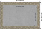 Amanti Art Silver Framed Magnetic Board 24x36 Large Vision Board for use with Magnets, 100% Metal Sheet to Display Items as Office Decor or for Home Organization in mudroom, Kitchen or Kids Room