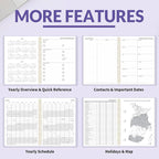 GNL 2026 Planner, Weekly and Monthly Planner January - December 2026, 8.5" x 11" Monthly Planner with Waterproof Flexible Cover, Spiral Binding Notebook with Colorful Tab, Pockets, Bookmark, Purple