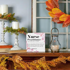 Nurse Practitioner Gifts for Women, Nurse Gifts Wood Box Sign, Appreciation Gifts for Nurse Coworker, Hospital Office Living Room Desk Cubicle Table Shelf Decor, Nurse Practitioner Week Gifts