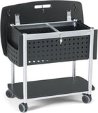 Safco Scoot Mobile File Cart with Work Surface, Fits Letter and Legal-Size Hanging Folders, Includes a Locking Lid & Key