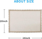 MINJIATEX Couch arm Covers,Non-Slip lace Sofa arm Covers Set of 2 Washable Sofa armrests Covers for Living Room Recliner Chair arm Cover Protectors for Leather Sofa armrest slipcover (GYDF-Beige)