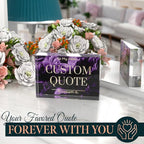 Custom Acrylic Sign Personalized, Custom Desk Name Plate, 18 Styles, (4"x6"), With Gift Box, USA Made by Acryluxe. (Blossom)