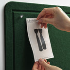 Lightomorrow Large Bulletin Board - 48 x 36 Inches, Decorative Felt Pin Board for Wall - 4' x 3' Foldable Photo Display Board with Self-Adhesive Tape, Includes 20 Push Pins - Dark Green