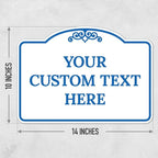 Custom Decorative Sign, Personalized Metal Sign for Business, Driveway, Home, Airbnb, Office Door Plaque, Blue Light Sign, 14x10 Inches, ACM, Fade Resistant, Made in USA by Sigo Signs