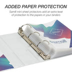 Samsill Economy 2 Inch Mini 3 Ring Binder, Made in The USA, Round Ring Binder, Non-Stick Customizable Cover, White