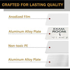 Exam Room Sign 6" x 6" Numbers 1-5 with Braille and Tactile Identification Signs Numbers for Apartment Offices Educational Institution Directional Assistance Test Center Elevator Sign Door Number Signs