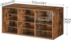 HOOBRO Countertop Mail Sorter Organizer, Wooden Literature Organizer, Student Mailbox for Classroom, Desktop Bill Organizer for Office Home School, 12 Compartments Rustic Brown FG43WF01