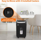 VidaTeco Paper Shredder for Home Office Heavy Duty with 60 Mins Running with US Patented Cutter,Shred CD/Card with Extra Large Bin,AUTO Jam Proof(ETL) (25-Sheet Cross Cut)