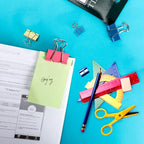 Binder Clips - Assorted Sizes 100 Count, X Large, Large, Medium, Small, Mini Paper Clamps Combination, Suitable for Office Supplies, Home, and School Use