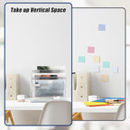 EASEPRES Desk File Organizer Mesh 4-Tier, Hanging Wall Mount Document Organization Stand, Desktop Vertical Mail Paper Folder Holder Rack with Bottom Tray for Office Home Cubicle Countertop, White
