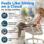 TOP COMFORT Seat Cushion, BodySync™ Technology with Non-Slip Gel & Memory Foam for Tailbone, Sciatica & Back Pain Relief, Office Chair Cushion, Car Seat Cushions for Driving (Light Grey)