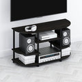 Furinno TOMI TV Stand, Corner Entertainment Center, TV Console for TV up to 46 Inch, with Shelves, Easy Assembly, for Living Room, Bedroom, Espresso