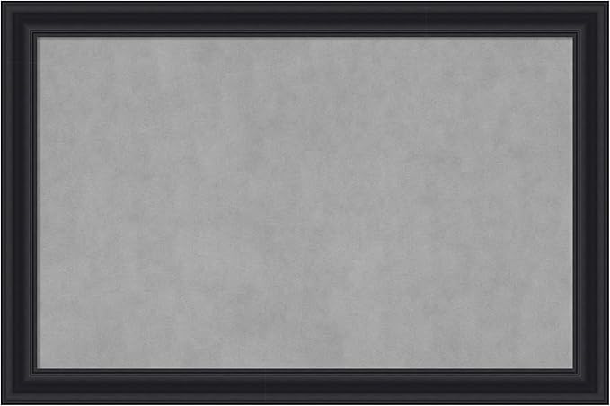 Amanti Art Black Framed Magnetic Board 24x36 Large Vision Board for use with Magnets, 100% Metal Sheet to Display Items as Office Decor or for Home Organization in mudroom, Kitchen or Kids Room
