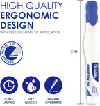 BAZIC Products Correction Pen - Corrections Fluid, Precise Metal Tip White Out, Ideal for School & Office Supplies, Alternative to Correction Solution, 2/Pack, 24-Packs