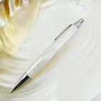 LACHIEVA LUX Mother of Pearl Mechanical Pencil 0.7mm, Elegant Metal Pencil for Drawing and Sketching, Includes 12 Lead Refills