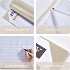 Large Desk Calendar 2026, Calendar with Desk Protecting Pad, 2026 Desk Calendar Large 22x17, Runs From January 2026 to June 2027, 18 Months, Big Desktop Calendar for Family Classroom and Office (Apricot)