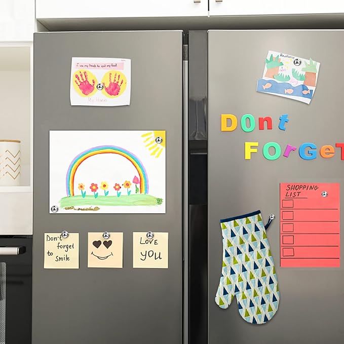 LOVIMAG Fridge Magnets 16Pcs Refrigerator Whiteboard Small Strong Magnet Classroom Kitchen Accessories Decorative Locker Set Decor Must Haves Office Calendar Refrigerador Magnetic Cute Crafts Silver