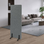 Polyester Desk Dividers, Soundproof Room Divider Office Furniture Partitions, Privacy Desk Panel with Wheels & Screwdriver, Stand Up Freestanding Desk Privacy Panel for Office Classroom(24" x 66")