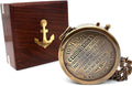 US HANDICRAFTS Brass Compass with Wooden Case | Engraved Compass from Mom to Son | Graduation Gift, Birthday, Inspirational Travel Keepsake