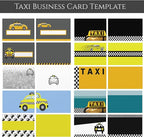 Custom Business Cards Personalized Business Cards for Small Business 300gsm Matte Paper Front & Back Sides Printed 3.5" x 2" - Taxi Template