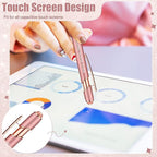 Zonon 12 Pcs Inspirational Pens Bulk Funny Ballpoint Pen with Stylus Tip Motivational Gifts for Valentine's Day Teacher Coworkers Nurse School Office Supplies(Rose Gold,Nurse Style)