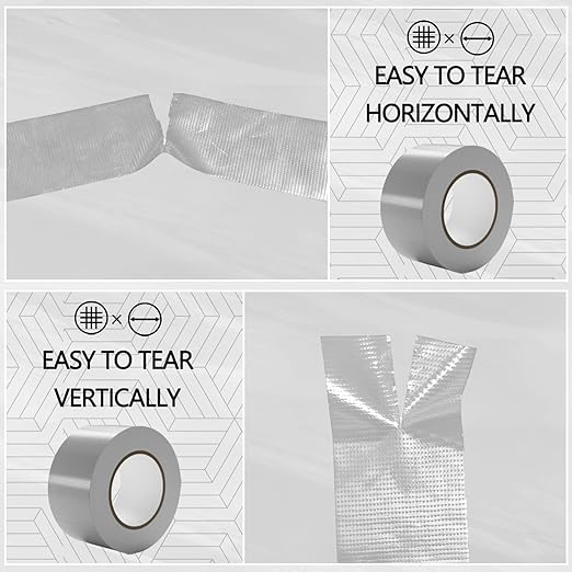SWRT 24-Pack Silver Heavy Duty Duct Tape Strong Adhesive, 2 Inch x 720 Yd Duct Heavy Duty Waterproof All Weather Gray Duct Tape No Residue Sealing & Patching for Indoor&Outdoor Repair
