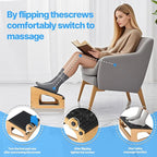 XINGMIAOWJ Ergonomic Foot Rest, 4 Adjustable Height Foot Stool,Footrest Under Desk， Flip Over Office Desk Foot Rest, Improving Posture, Promoting Blood Circulation（Natural）
