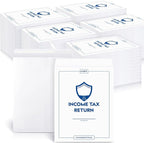 Engrowtic 500 Pcs Income Tax Return Envelope for Tax Preparers 9 x 12 Inches Open End Security Envelopes for Office Business Legal Documents Catalog Paper Mailing, White