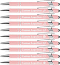 CRME Bulk Custom Pens Personalized Pen with Name Logo Engraved Metallic Customized Pen 2-in-1 Stylus Retractable Ballpoint Pen Soft Grip for Superb Comfort and Control Gifts for Birthday School Office