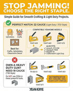 YEAHOME Light Duty Staples for Staple Gun, 3000 Counts 5/16-Inch JT21 Staples Standard Refill for Stapler, Suit for Upholstery, Crafts, General Repairs