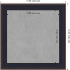 Amanti Art Black Framed Magnetic Board 15x15 X-Small Vision Board for use with Magnets, 100% Metal Sheet to Display Items as Office Decor or for Home Organization in mudroom, Kitchen or Kids Room