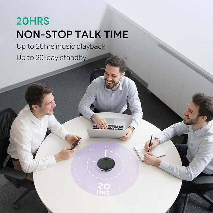 Yealink SP92 USB Speakerphone Bluetooth Conference Speakers and Microphone Teams Certified Full-Duplex Noise Reduction 360° Audio Pickup for Small Meeting Room (NO DONGLE)