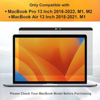 Magnetic Privacy Screen for MacBook Pro 13 Inch(2016-2022, M1, M2), Anti Glare Blue Light Filter with Camera Cover, Anti Spy Laptop Screen Protector