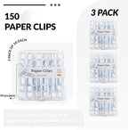 NEEWAY Colorful Large Paper Clips, 2 Inch Jumbo Paper Clips, 150 Count, 3 Pack of 50 (White)