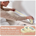 Fainne Masking Tape Bulk General Purpose Masking Painting Tape 55 Yards for Painting Home Office School Stationery Arts Crafts Basic Use, Easy Removal(30 Rolls,0.8 Inch)