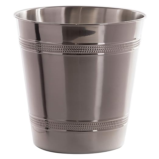 BINO Metal Waste Basket for Home, Office, Bathroom, Dorm, Kitchen and More | Trash Can Bin for Bedroom | Desk Trash Can | Home Essentials