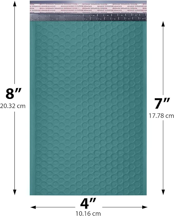 MAILERVIEW Green Small Bubble Mailers 4x8 Inch #000 | Thick Padded Poly Bubble Mailer Envelopes | 1000 Pack Bulk | Trading Card Sports Card Shipping